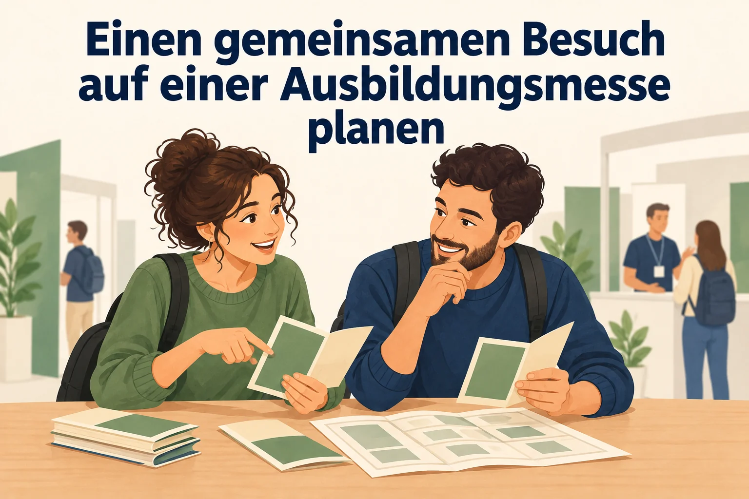 Einen gemeinsamen Besuch auf einer Ausbildungsmesse planen – B1 gemeinsam etwas planen