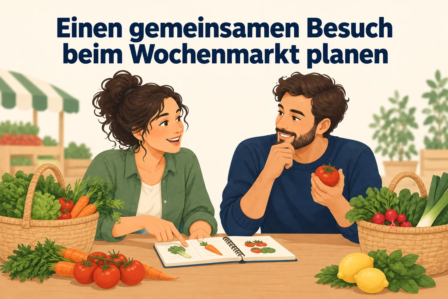 Einen gemeinsamen Besuch beim Wochenmarkt planen – B1 gemeinsam etwas planen