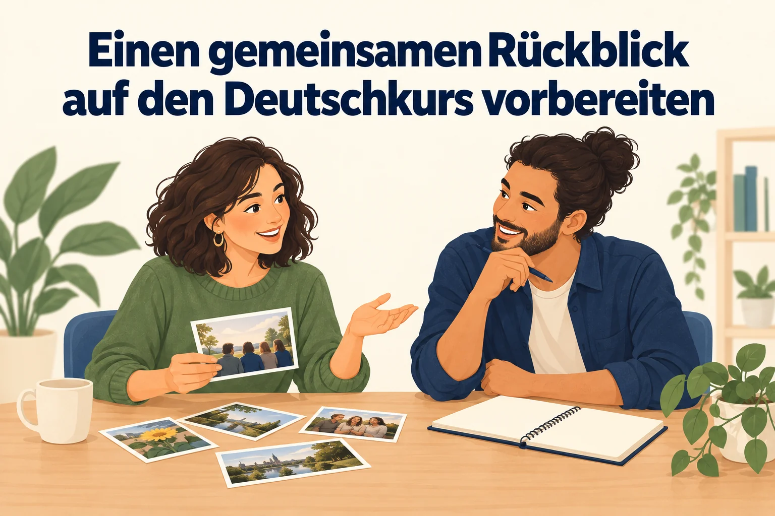 Einen gemeinsamen Rückblick auf den Deutschkurs vorbereiten – B1 gemeinsam etwas planen
