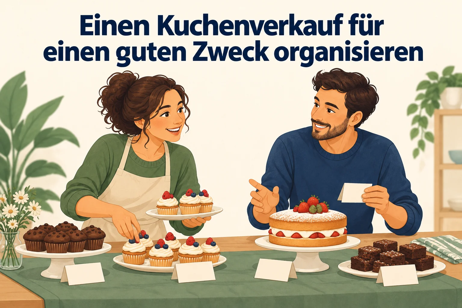 Einen Kuchenverkauf für einen guten Zweck organisieren – B1 gemeinsam etwas planen