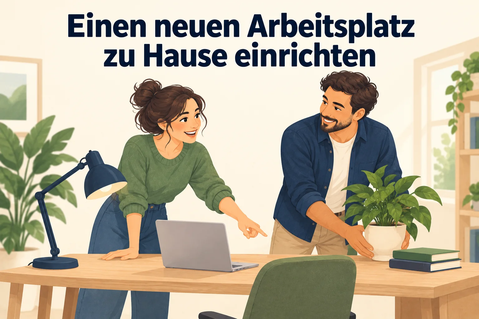 Einen neuen Arbeitsplatz zu Hause einrichten – B1 gemeinsam etwas planen