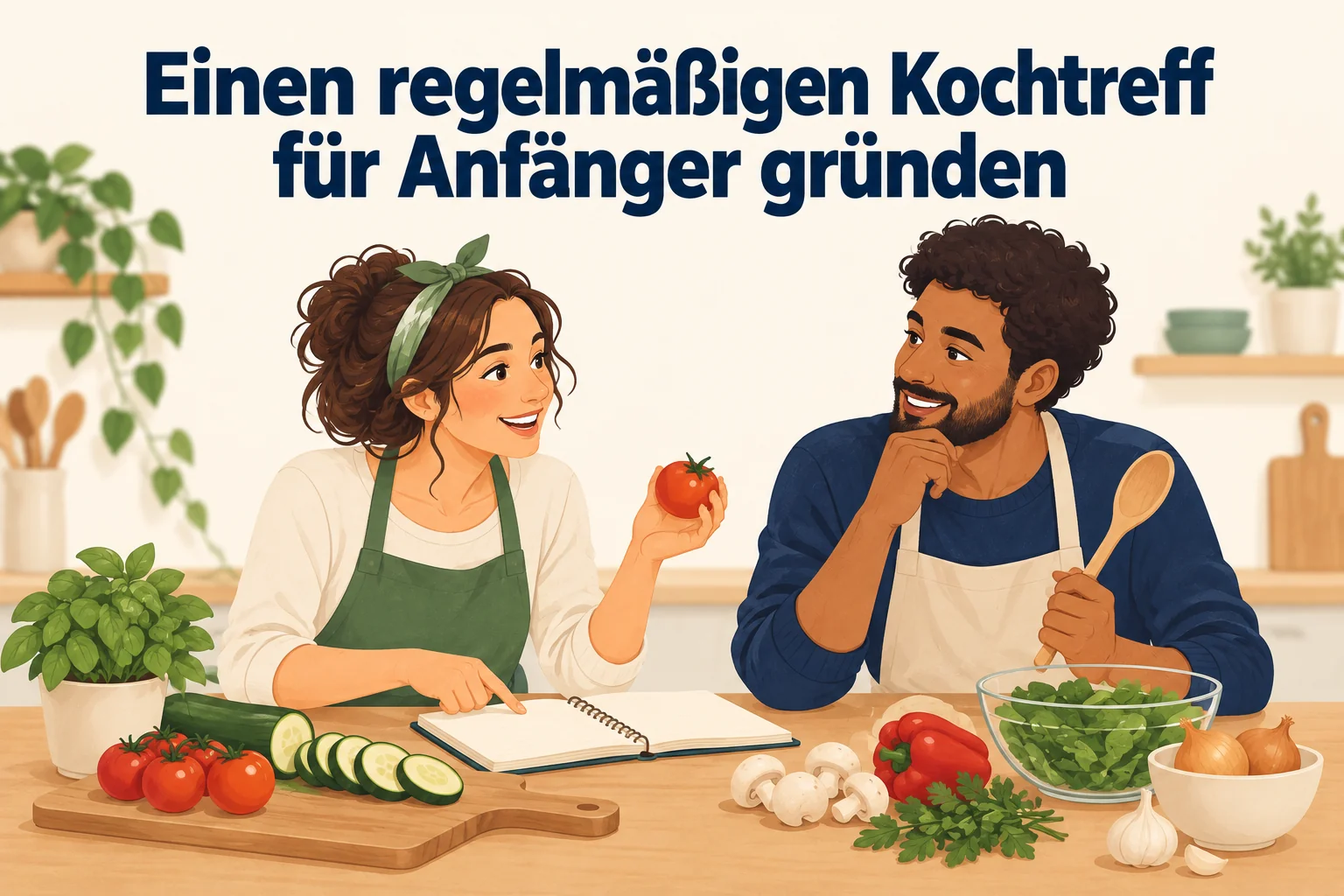 Einen regelmäßigen Kochtreff für Anfänger gründen – B1 gemeinsam etwas planen