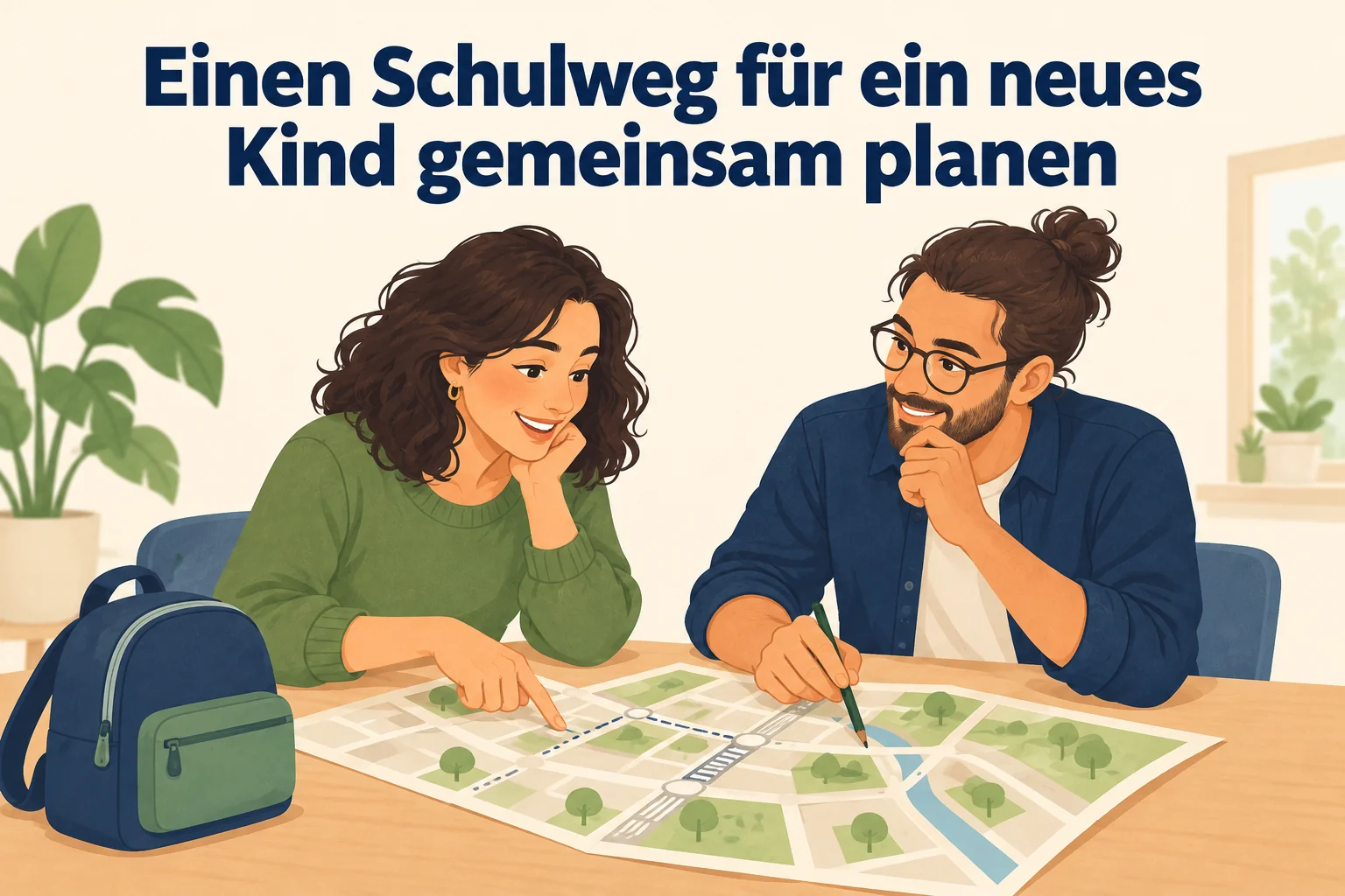Einen Schulweg für ein neues Kind gemeinsam planen – B1 gemeinsam etwas planen