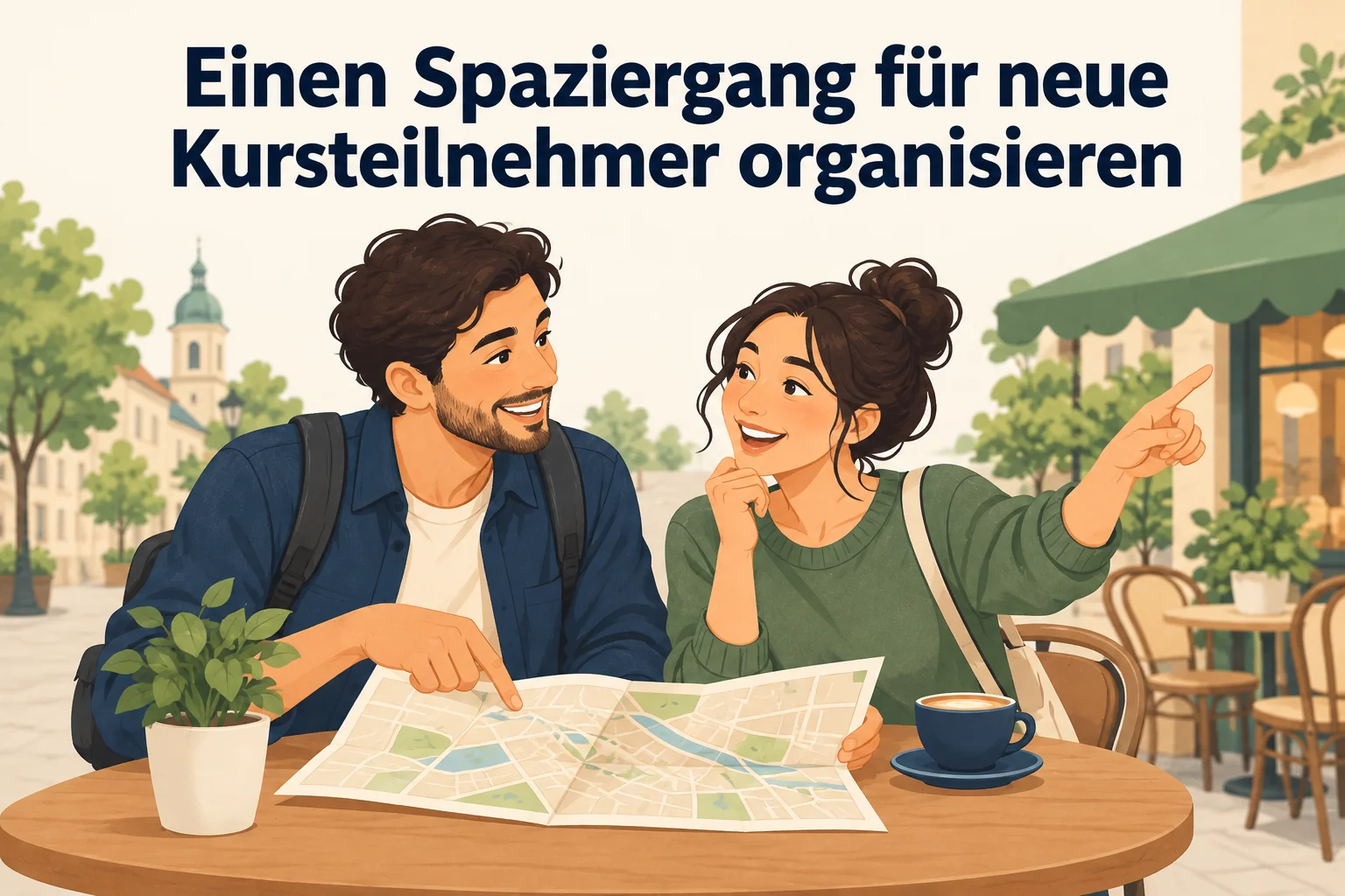 Einen Spaziergang für neue Kursteilnehmer organisieren – B1 gemeinsam etwas planen