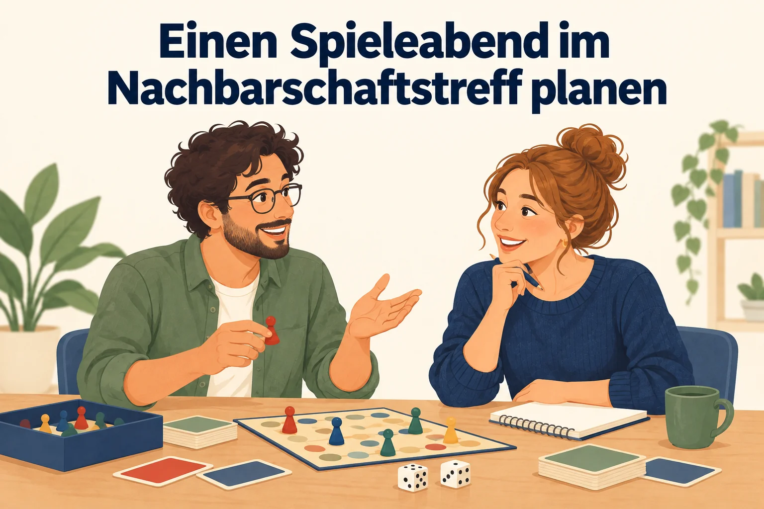 Einen Spieleabend im Nachbarschaftstreff planen – B1 gemeinsam etwas planen