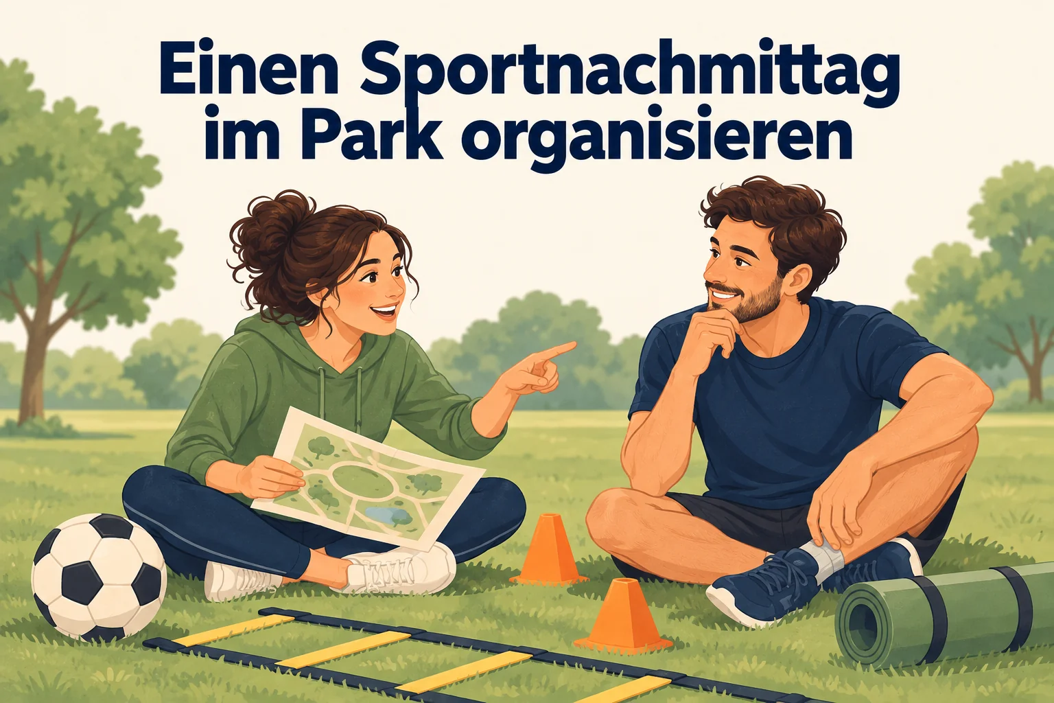 Einen Sportnachmittag im Park organisieren – B1 gemeinsam etwas planen