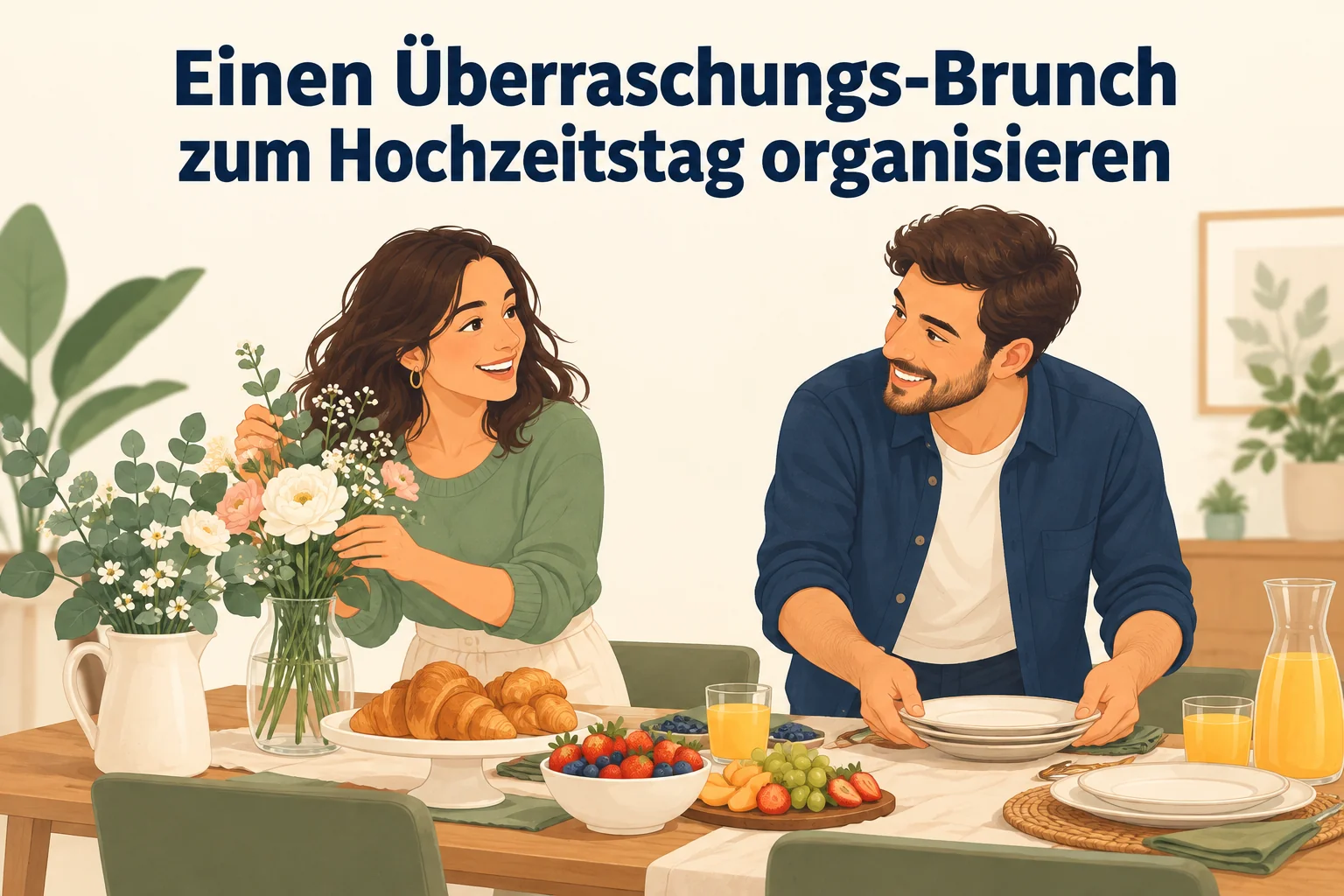 Einen Überraschungs-Brunch zum Hochzeitstag organisieren – B1 gemeinsam etwas planen