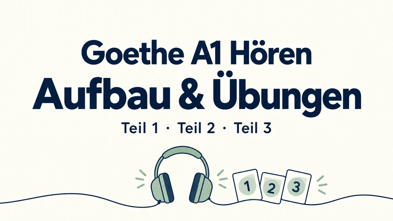 Goethe A1 Hören – Aufbau und Übungen für Teil 1, 2 und 3