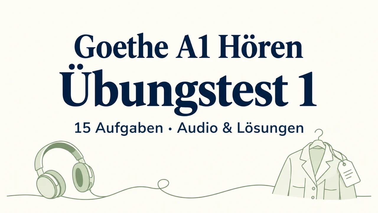 Goethe A1 Hören – Übungstest 1 mit Audio und Lösungen