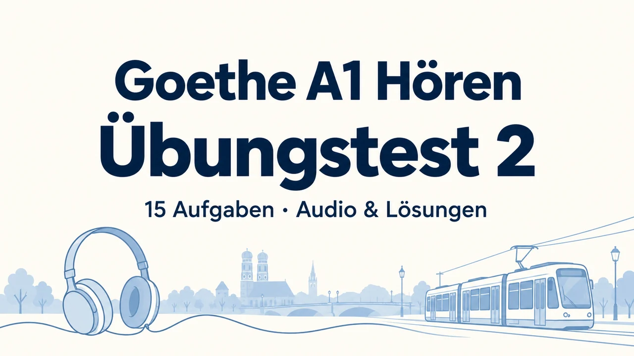 Goethe A1 Hören – Übungstest 2 mit Audio und Lösungen