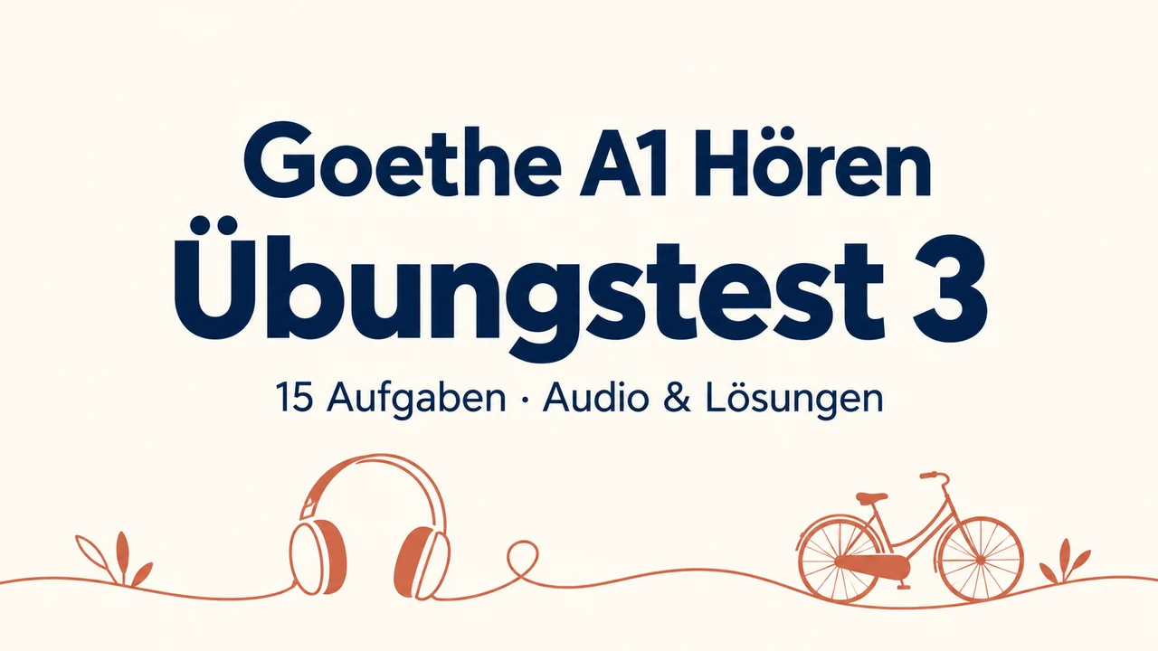 Goethe A1 Hören – Übungstest 3 mit Audio und Lösungen