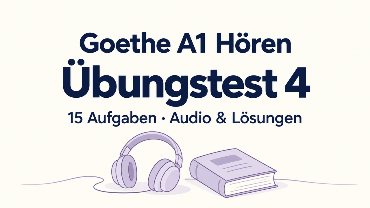Goethe A1 Hören – Übungstest 4 mit Audio und Lösungen