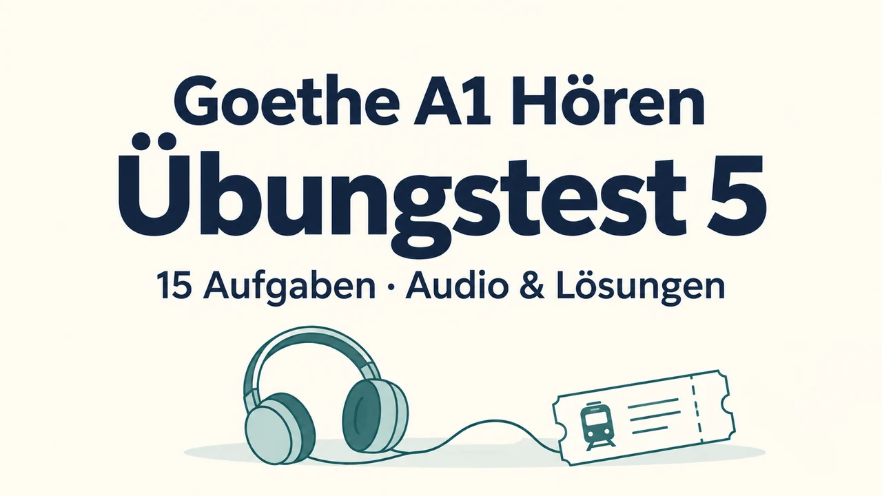 Goethe A1 Hören – Übungstest 5 mit Audio und Lösungen