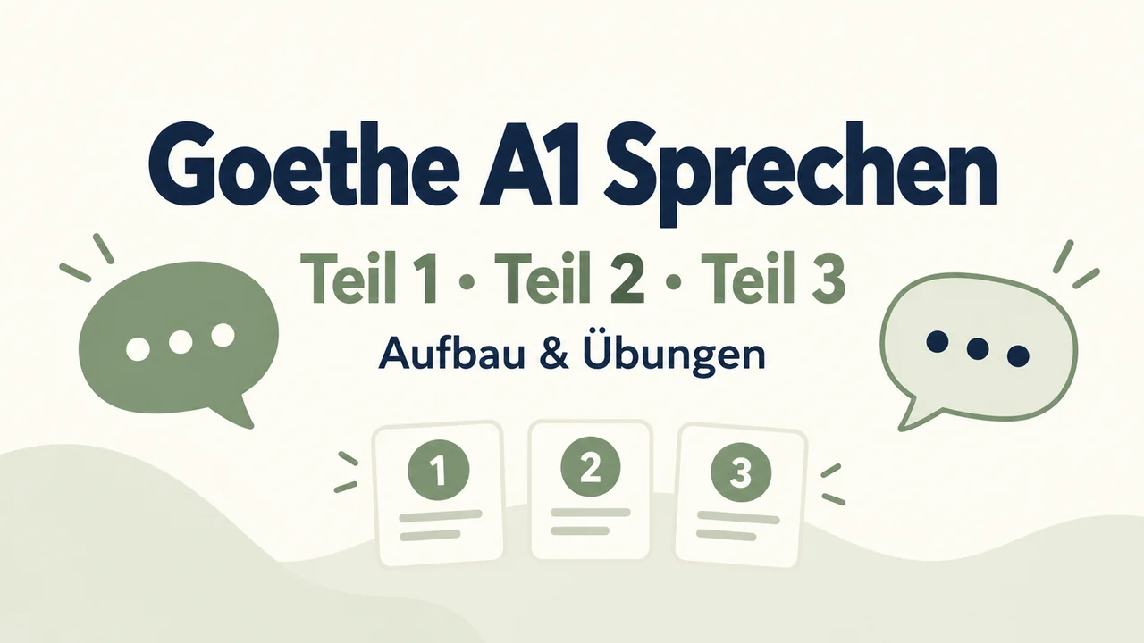 Goethe A1 Sprechen – Teil 1, Teil 2 und Teil 3: Aufbau und Übungen