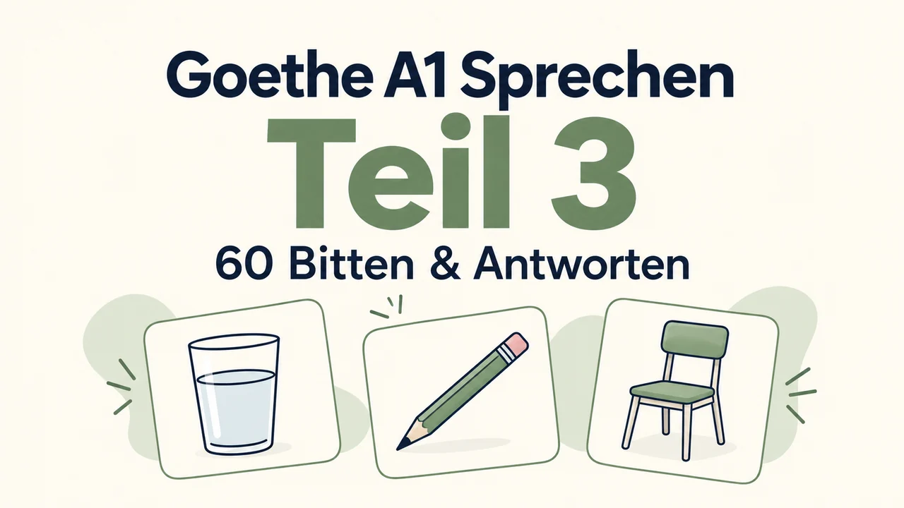 Goethe A1 Sprechen – Teil 3: 60 Bitten und Antworten