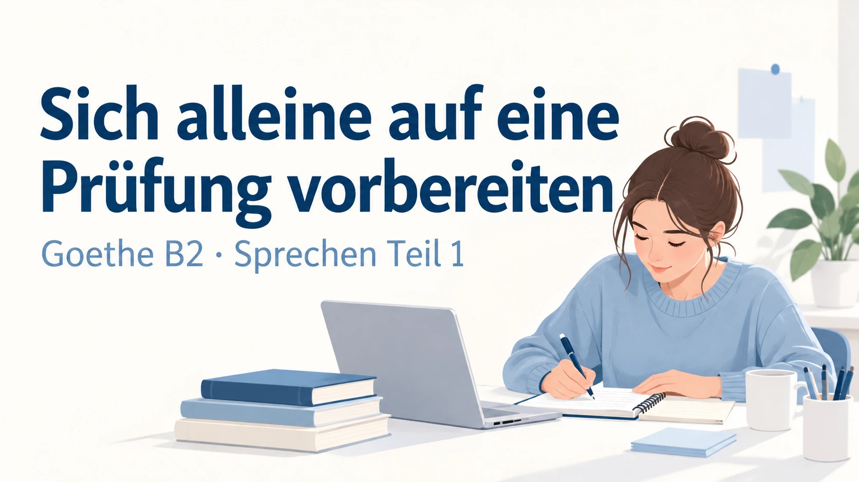 Sich alleine auf eine Prüfung vorbereiten – Goethe B2 Sprechen Teil 1